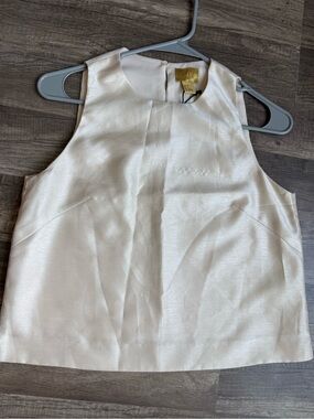 H&M Ivory Sleeveless Blouse Top Size 6 – New With Tags